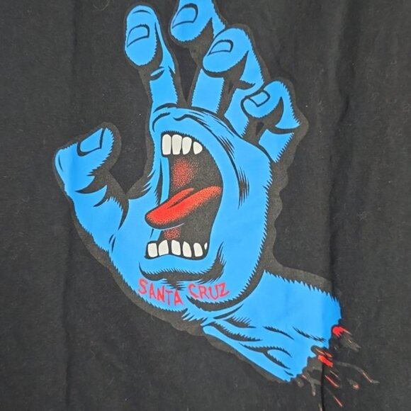 Santa Cruz Black Graphic Cutoff Tshirt Size Medium - Picture 5 of 7